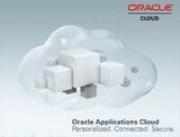 Oracle Applications Cloud logo and cubes graphic.