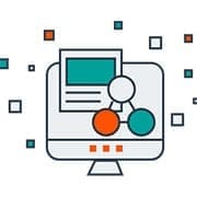 A Computer And Application Icon In Color Image