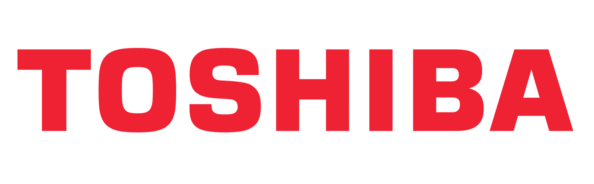 Toshiba logo on a white background.