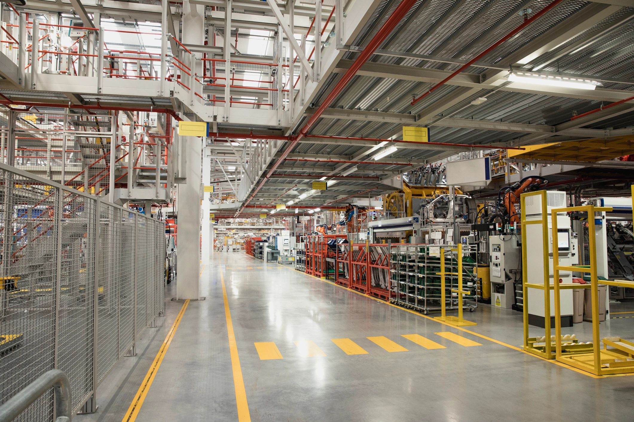 Modern factory interior representing connected manufacturing operations